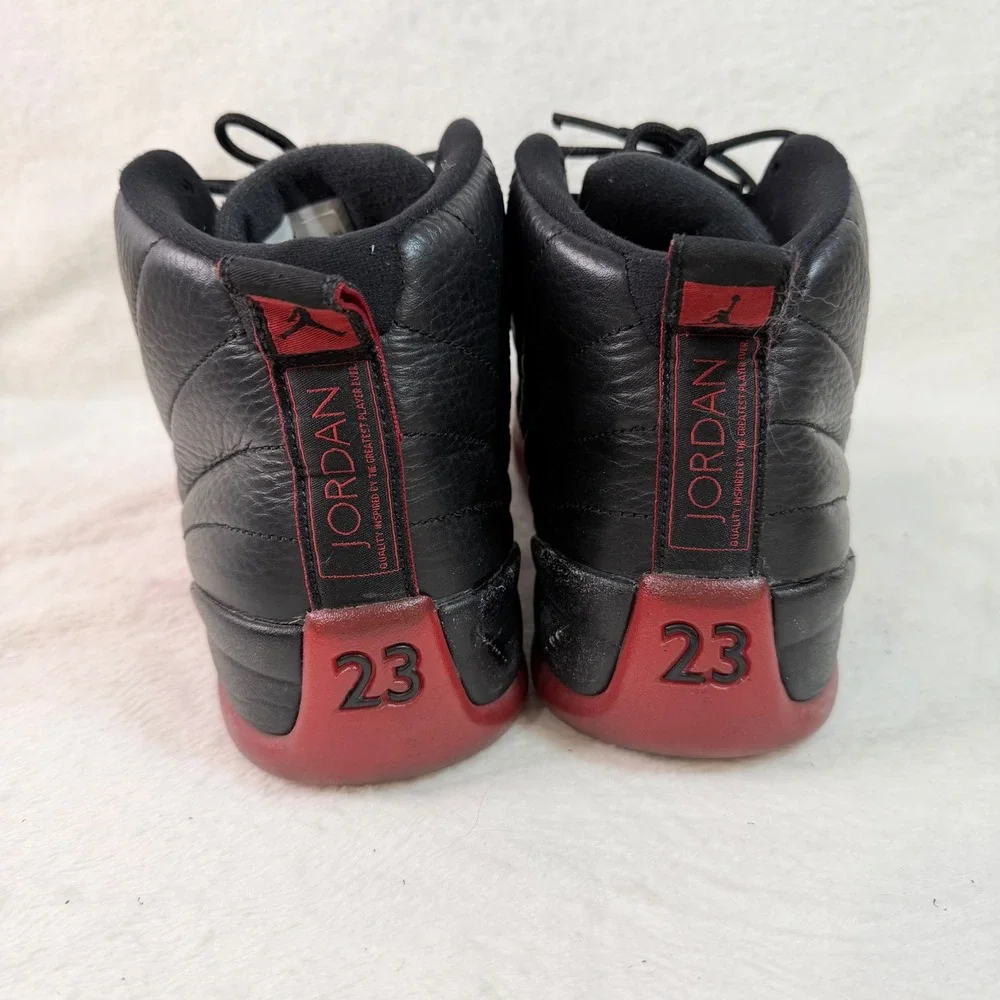 Air Jordan 12 Retro Flu Game 2016 Black Varsity Red 130690-002 Mens 10 - Picture 3 of 7